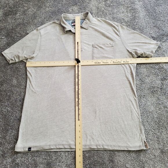 Johnnie O Shirt Mens Large Gray Polo Golf Lightweight Hangin Out - Picture 8 of 10